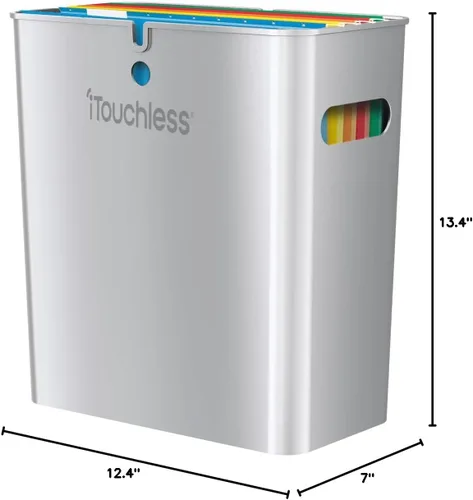Vista 6 de iTouchless SlimGiant - Organizador de archivos, 4.2 galones con asas