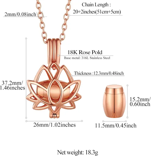 Vista 28 de FindChic Collares personalizados con urna para cenizas, barra vertical, gato, luna, reloj de arena, garra de perro, acero inoxidable, chapado en oro