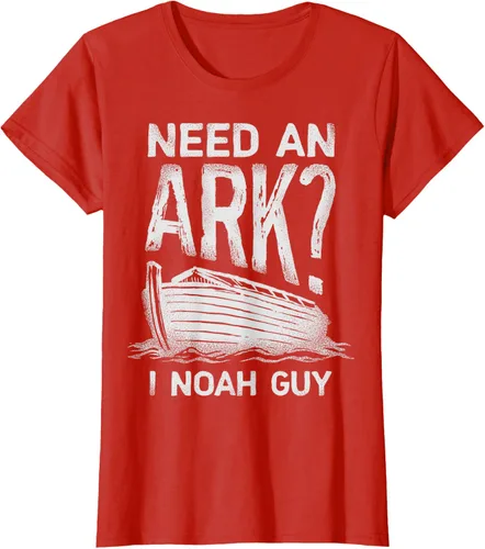 Vista 63 de Need an Ark I Noah Guy Funny Christian Men Women Pun Humour T-Shirt Negro