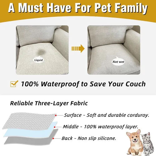 Vista 3 de Fundas para brazos de sofá, fundas para brazos de sofá, funda impermeable para reposabrazos de sofá, sillón, sofá de dos plazas, funda