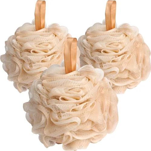 Vista 14 de Fishent Esponja de ducha, esponja de ducha, esponja corporal para lavado corporal, paquete de 3 loofas de 2.16 oz (2.16 onzas), esponja de limpieza