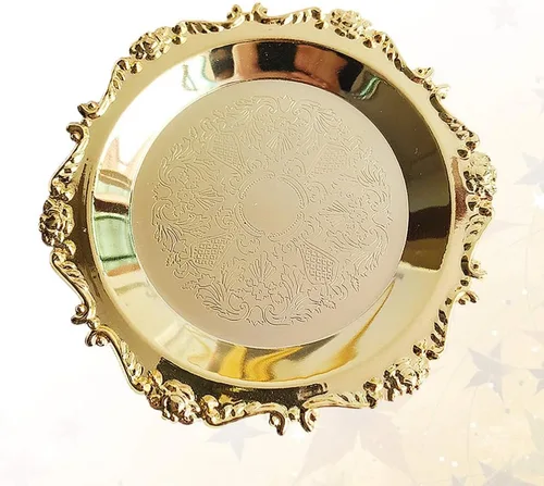 Vista 4 de EXCEART Pulseras con dijes de bandeja de joyería dorada regalos para tus amigos, familiares y más regalos. Organizador de collares, plato de joyería