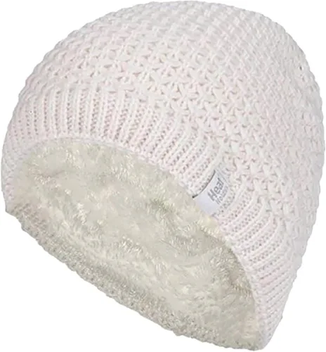 Vista 9 de HEAT HOLDERS - Womens Crochet Knitted Fleece Insulated Thermal Warm Winter Hat Rosa (Nora)