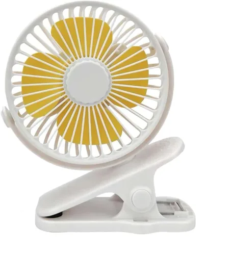 Vista 6 de Ventilador compacto con clip, ventilador portátil recargable de 6 pulgadas para exteriores, asiento de automóvil, gimnasio, color negro