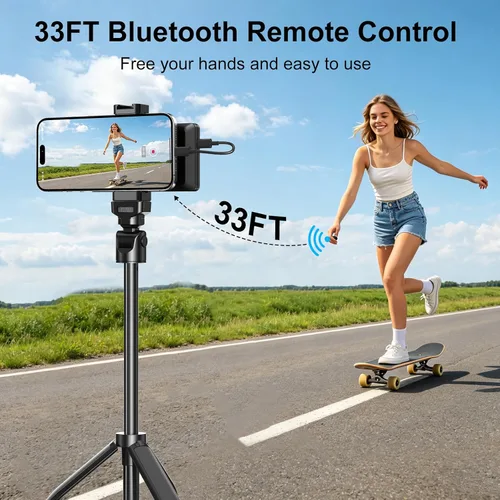 Vista 5 de Newmowa - Pantalla de monitor para selfie para teléfono, 4K 30 fps con cable y grabación inalámbrica de 1080P, clip magnético para cámara trasera