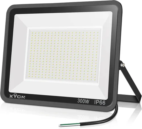 Vista 11 de XYCN Paquete de 3 reflectores LED de 100W, reflector LED impermeable IP66 para exteriores, luces de seguridad exteriores súper brillantes