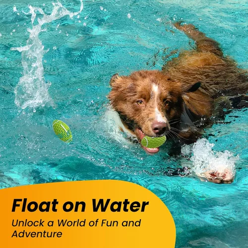 Vista 5 de Juguete Chirriante Pequeño para Perros, Pelota de Goma para Perros Masticadores Agresivos, Juguetes Flotantes para Cachorros al Aire Libre, Juguete