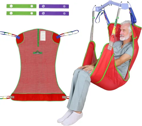 Vista 11 de EZ Assistive Eslinga universal de elevación de pacientes de cuerpo completo para elevación o traslado de pacientes, honda de elevación con tela