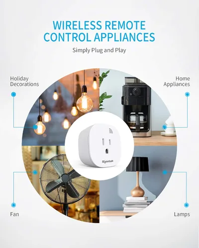 Vista 3 de Tomacorriente con Control Remoto Interruptor de Luz Inalámbrico para Electrodomésticos, Kit de Interruptor de Luz Remoto Expandible, Alcance