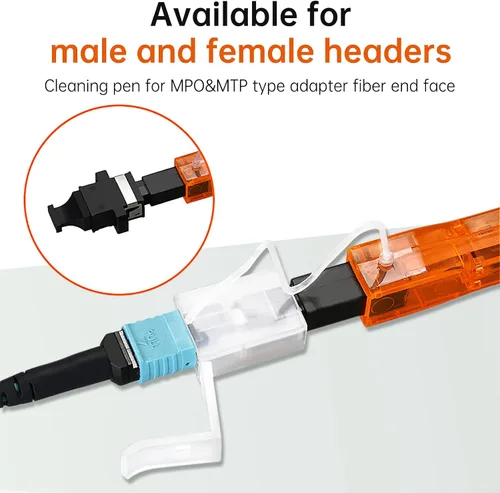 Vista 5 de 3 unids limpiador de fibra óptica herramientas de limpieza pluma para SC/ST/FC y LC/MU y MPO/MTP, fibra final cara limpia y conector óptico limpia