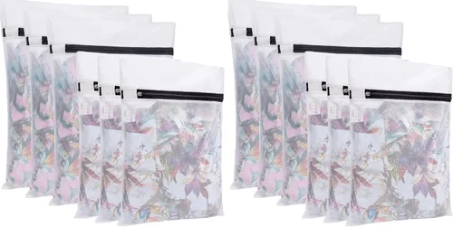 Vista 15 de BAGAIL Bolsas de lavandería de malla para lencería íntima y delicadas, 5 unidades (1XL, 2L, 2M)