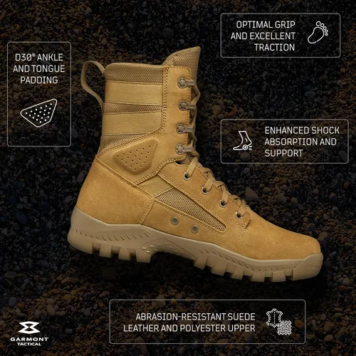 Vista 4 de GARMONT TACTICAL T8 Defense Military Combat Boots for Men and Women, Army, Air Force, AR670-1 Compliant Footwear, Suede Leather