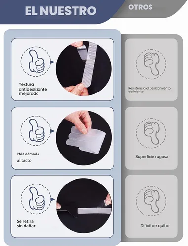 Vista 6 de Secopad Tiras adhesivas antideslizantes para bañera con raspador, 36 unidades, transparente Original Safety Anti-Slip Treads, Comfortable PEVA