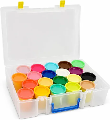 Vista 11 de FULLCASE Case for Play-Doh Modeling Compound 20-Pack Case of Colors 3-Ounce Cans,Storage Box Organizer Container Holds 32-Pack of 1-Ounce Modeling