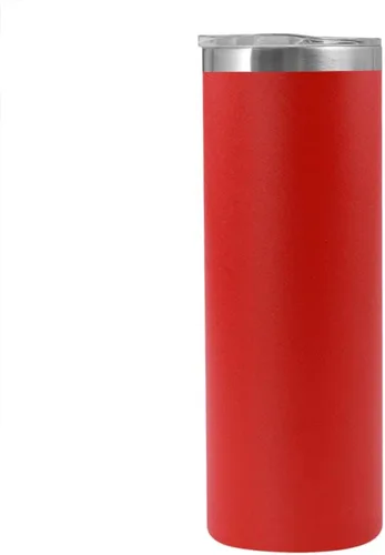 Vista 9 de Muka Vaso delgado de acero inoxidable de 20 onzas, vaso recto con recubrimiento en polvo, color negro 20 oz capacity, Slim profile, Double wall
