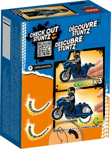Vista 4 de LEGO City Stuntz Touring Stunt Bike 60331 - Juego de juguetes de construcción; bicicleta de volante para niños, niñas y niños a partir de 5 años