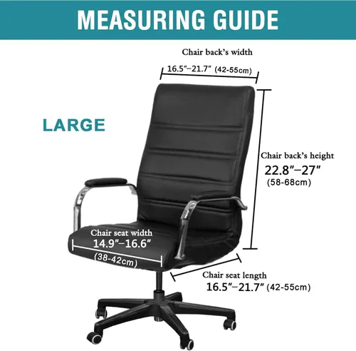 Vista 2 de Fundas de elastano para silla de oficina, fundas elásticas para silla de oficina de computadora, fundas giratorias a cuadros con cremalleras