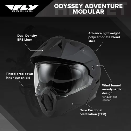Vista 7 de FLY Racing Odyssey Adventure Modular Helmet