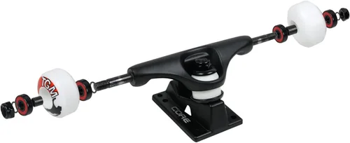 Vista 4 de Baker Skateboard Logo Completo Negro/Blanco 8.125" Negro Camiones Ensamblados
