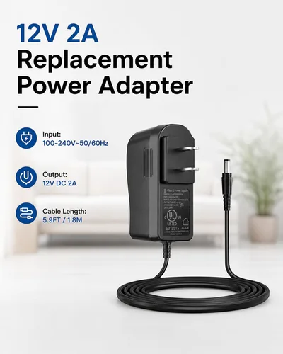 Vista 5 de COMFIER Masajeador de espalda y adaptador de corriente de 12V 2A