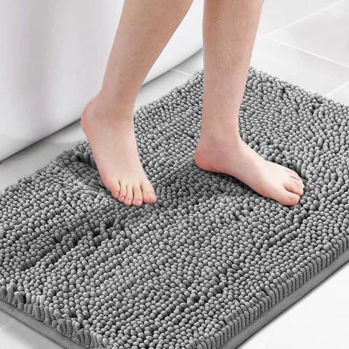 Vista 11 de H.VERSAILTEX Alfombra de Baño Alfombra de Baño Alfombras de Baño para Baño Antideslizante Alfombras de Baño Extra Gruesa de Chenilla Alfombra 17" x