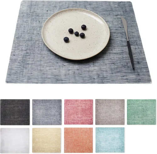 Vista 19 de Modern-Twist Mantel individual rectangular de silicona de 14 x 16 pulgadas, 100% silicona de grado alimenticio, estampado Asawa en niveles, paquete