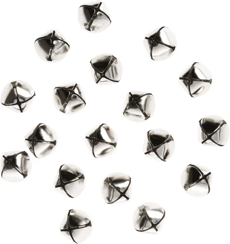 Vista 2 de Darice, cascabeles festivos, de plata, 1 pulgada, 18