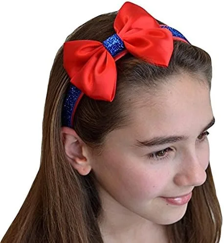 Vista 2 de Cinta para el cabello con moño y brillo inspirada en Blancanieves