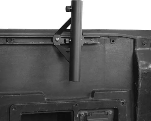 Vista 4 de Hooke Road Sistema de montaje de soporte de montaje en poste de bandera de riel de cama para camioneta Toyota Tacoma Tundra - Acero, textura negra
