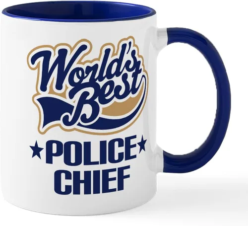 Vista 45 de CafePress Taza de café de cerámica de 11 oz (11.0 fl oz) de Police Mom