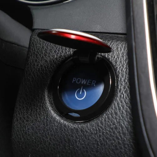 Vista 4 de Cubierta para botón de arranque de motor de coche, ABS, cubierta para interruptor de encendido, Capitán América, aro para botón de arranque