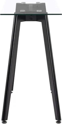 Vista 8 de ivinta TAM-WT114BK - Mesa de consola de vidrio, mesa de pasillo estrecha para entrada y vestíbulo moderna con patas de madera maciza para entrada