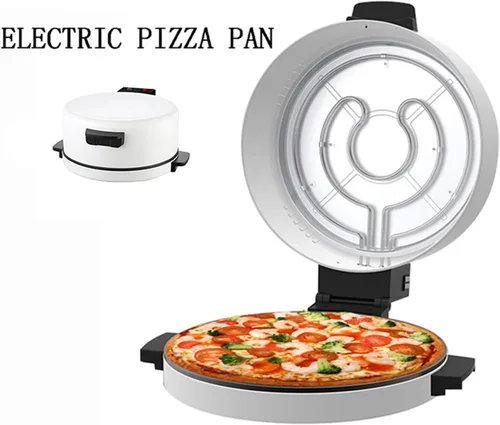 Vista 9 de Horno eléctrico para pizza, máquina de pizza de 12 pulgadas, para encimera, horno de pizza crujiente, pizza casera en 6 minutos. Ideal para fiestas