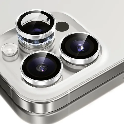Vista 37 de GolbinBox Protector de lente de cámara para iPhone 13 Pro/13 Pro Max, ajuste invisible 1:1, vidrio templado 9H, funda individual de metal ultra HD