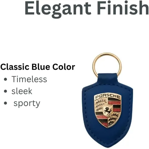 Vista 4 de Genuine Porsche Crest Llavero (azul)