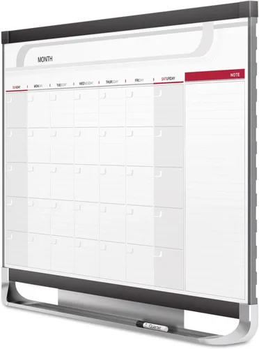 Vista 3 de Quartet Prestige 2. Pizarra magnética de calendario mensual, superficie borrable. 3 x 2