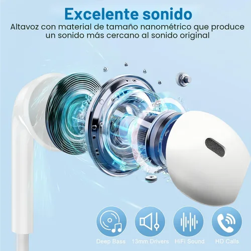 Vista 3 de Auriculares USB C para iPhone 17/16/15, auriculares tipo C con micrófono y control remoto, cancelación de ruido para iPhone 17 16 15 Pro Max Plus