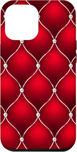 Vista 26 de Red Ombre Quilted Bling Funda para iPhone 17