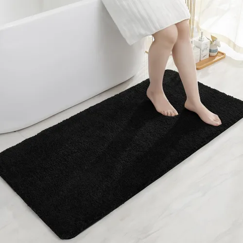 Vista 20 de COSY HOMEER Alfombras extra gruesas para el baño, tapetes de baño antideslizantes, tapete de felpa suave, peludo y 100% micro poliéster, tapete