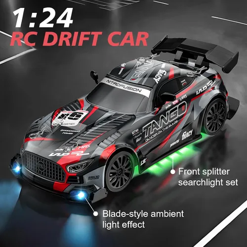 Vista 4 de Coche RC para niños, coche de deriva de control remoto de alta 2-negro