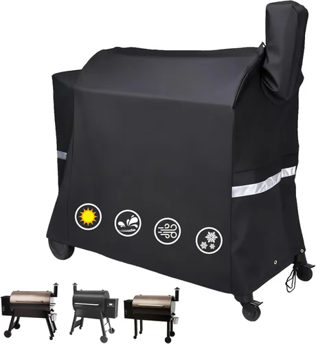 Vista 10 de Cubierta de parrilla Utheer para ahumador vertical de gas Pit Boss 3-Serie, cubierta impermeable anti-UV de 600D de longitud completa y resistente