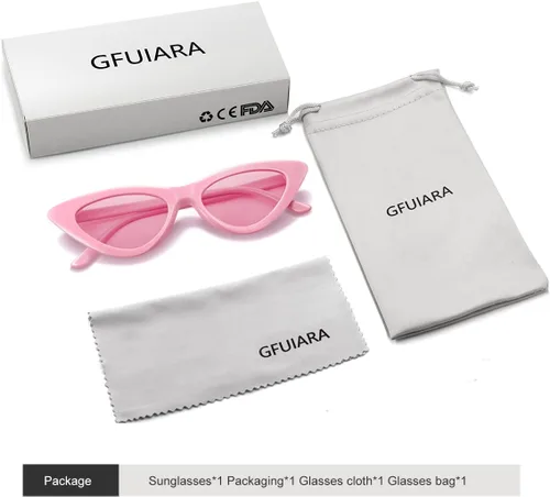 Vista 7 de Vintage Cat Eye Sunglasses for Women Classic Retro Narrow Cateye Shades UV400 Protection Sun Glasses Sunnies