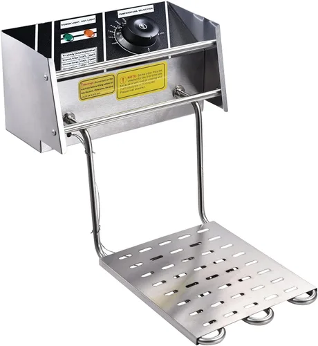 Vista 9 de Ampersand Shops - Freidora eléctrica comercial de 20 litros con cabezales eléctricos duales para papas fritas, maíz, perros, pollo frito, calidad