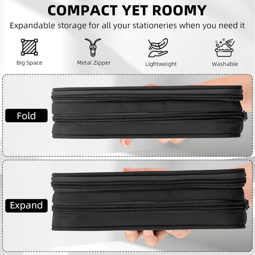 Vista 4 de Estuche para lápices gamer para niños, estuche grande para niños, adolescentes, escuela, caja de bolígrafos de gran capacidad, organizador con 2