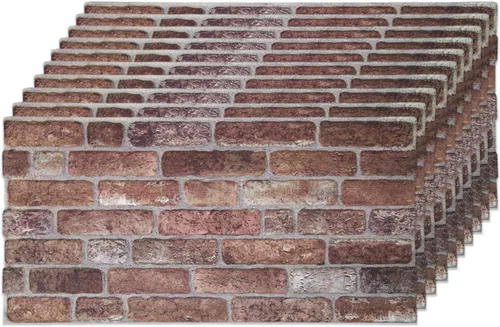 Vista 33 de IZODEKOR Paneles de pared 3D con efecto ladrillo, revestimiento, aspecto de piedra, revestimiento de espuma de poliestireno para sala de estar