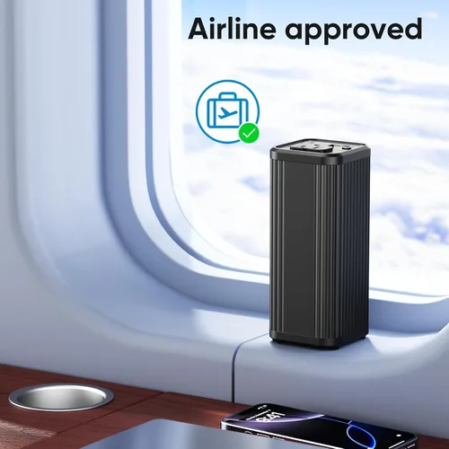 Vista 2 de Computadora portátil con interfaz de alimentación de CA, tipo C PD de 100 W tipo PD 65 W de carga rápida, con funciones de entrada y salida, 2