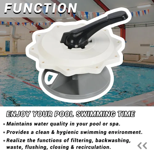Vista 5 de 270067 Kit de reemplazo de conjunto de válvula superior de 2 pulgadas para Pentair Hi-Flow Top y Side Mount Pool Spa Multiport Valve 261177 261173