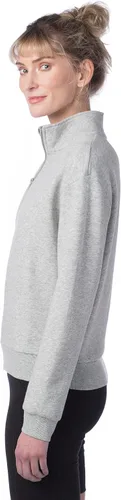 Vista 4 de Alternative Sudadera con cremallera de un cuarto para mujer, forro polar ligero y ecológico con cremallera de 14