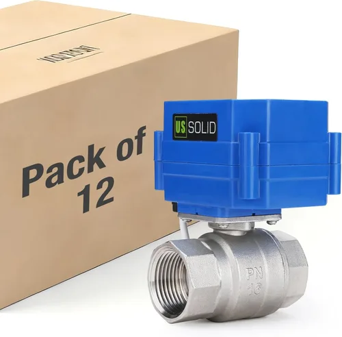 Vista 15 de Válvula de bola motorizada. Válvula de bola de acero inoxidable de 3/4" con puerto completo, 9-24V CC y configuración de retorno automático de 2