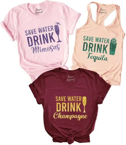 Vista 3 de NACRE APPAREL Bachelorette Party Shirt Dama de honor Propuesta regalo nupcial boda fiesta novias camiseta
